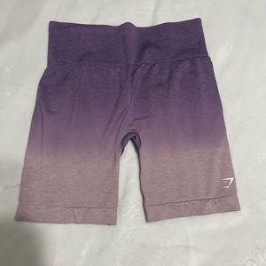 Purple ombré Gymshark biker shorts